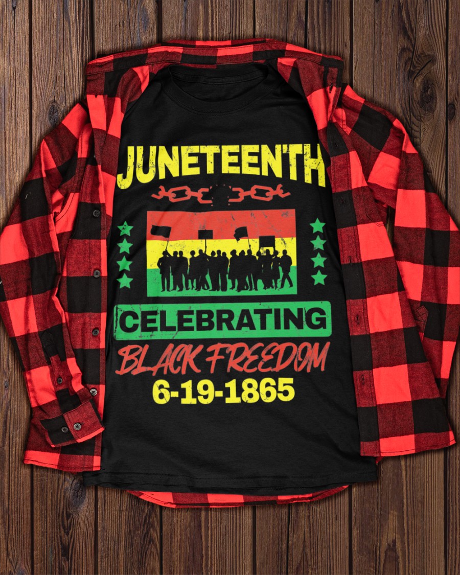 T-shirt Juneteenth 1865 Noir - Freedom Day, Jubilee Day, Marque Silver Lake, Neuf Avec étiquettes