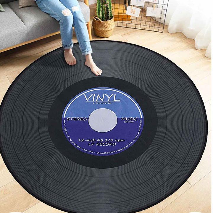 Vinyl Record Music Lover Gift Round Rug NHD – Designfullprint