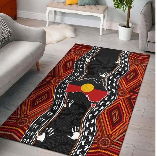 Aboriginal Australia Indigenous Turtle Ocean Dot Painting Art Rug HG ...