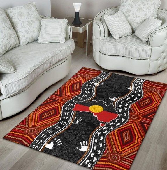 Aboriginal Australia Indigenous Turtle Ocean Dot Painting Art Rug HG ...