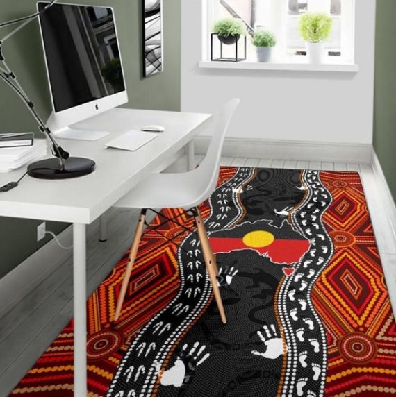 Aboriginal Australia Indigenous Turtle Ocean Dot Painting Art Rug HG ...