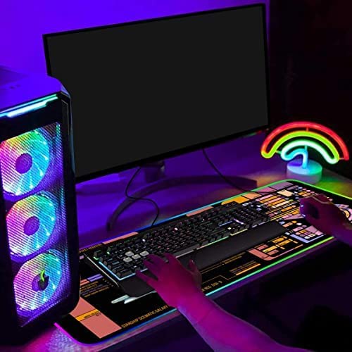 35.4”×15.7” Sci-fi Control Console Display Led Desk Mat, Trekkie ...