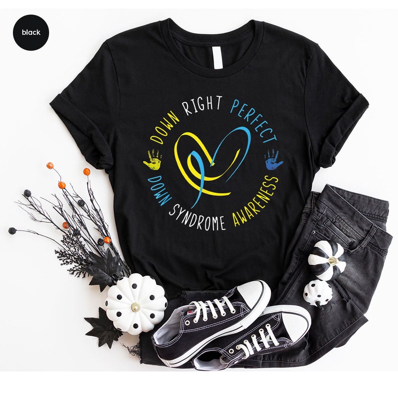 Down Syndrome Awareness T-Shirt Blue and Yellow Ribbon HG – Designfullprint