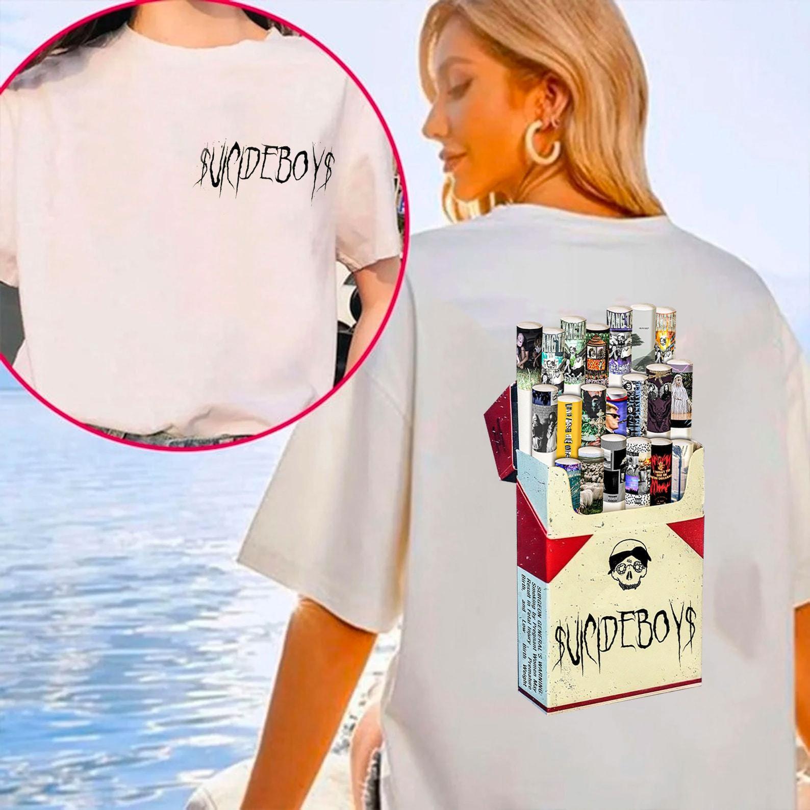 SuicideBoys Album Cigarette Comfort Colors 2-sided Tshirt, SuicideBoys  merch, Suicide Boys – Now The Moon's Rising Album Poster Design Graphic Tee  – Designfullprint