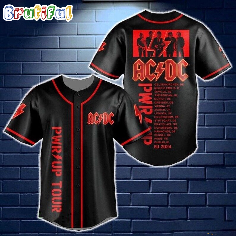 ACDC World Tour Acdc Pwr Up Tour 2024 Jersey Rock Band Tour 2024 Gift ...
