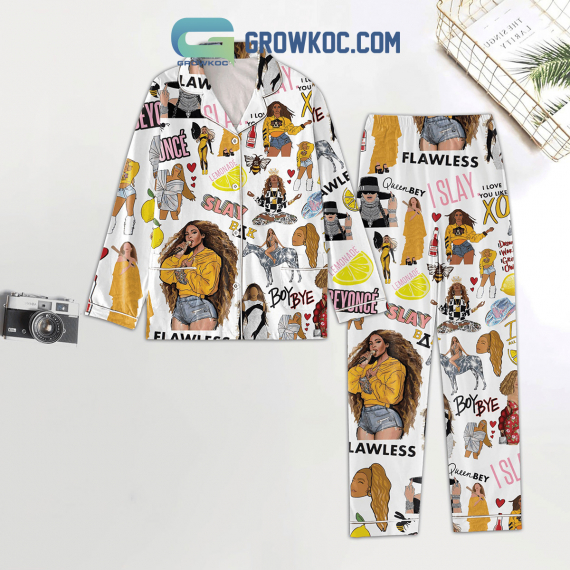 Beyonce I Slay Flawless Pyjama Pajamas Set NVA – Designfullprint