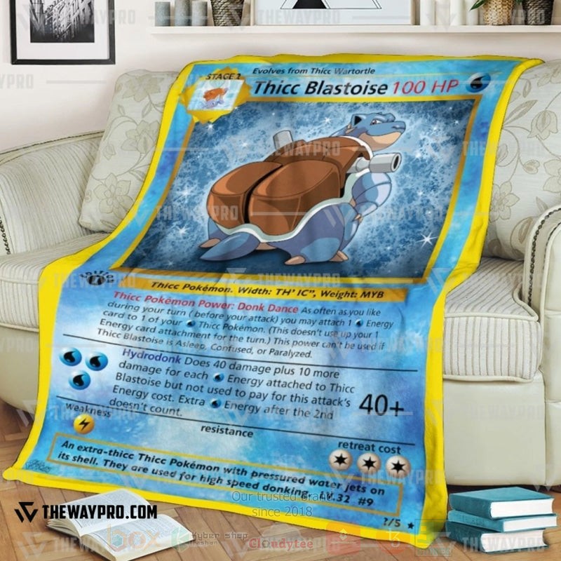 water type pokemon cards Personalized Pokemon Blanket , Custom Name Bidoof Sun & Moon Series PK –  Amor Custom Gifts main image 0