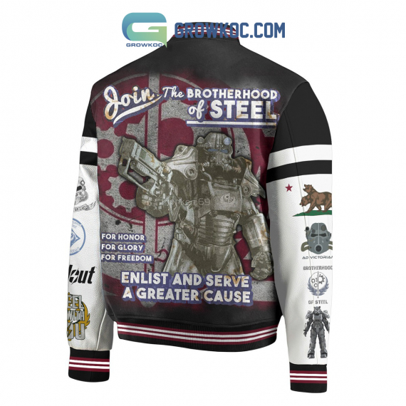 Fallout Join The Brotherhood Of Steel Baseball Jacket NVA Varsity ...