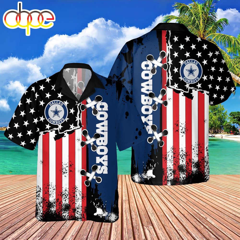 DCowboys  American Flag Color Independence Day Hawaiian Shirt NNA - Designfullprint