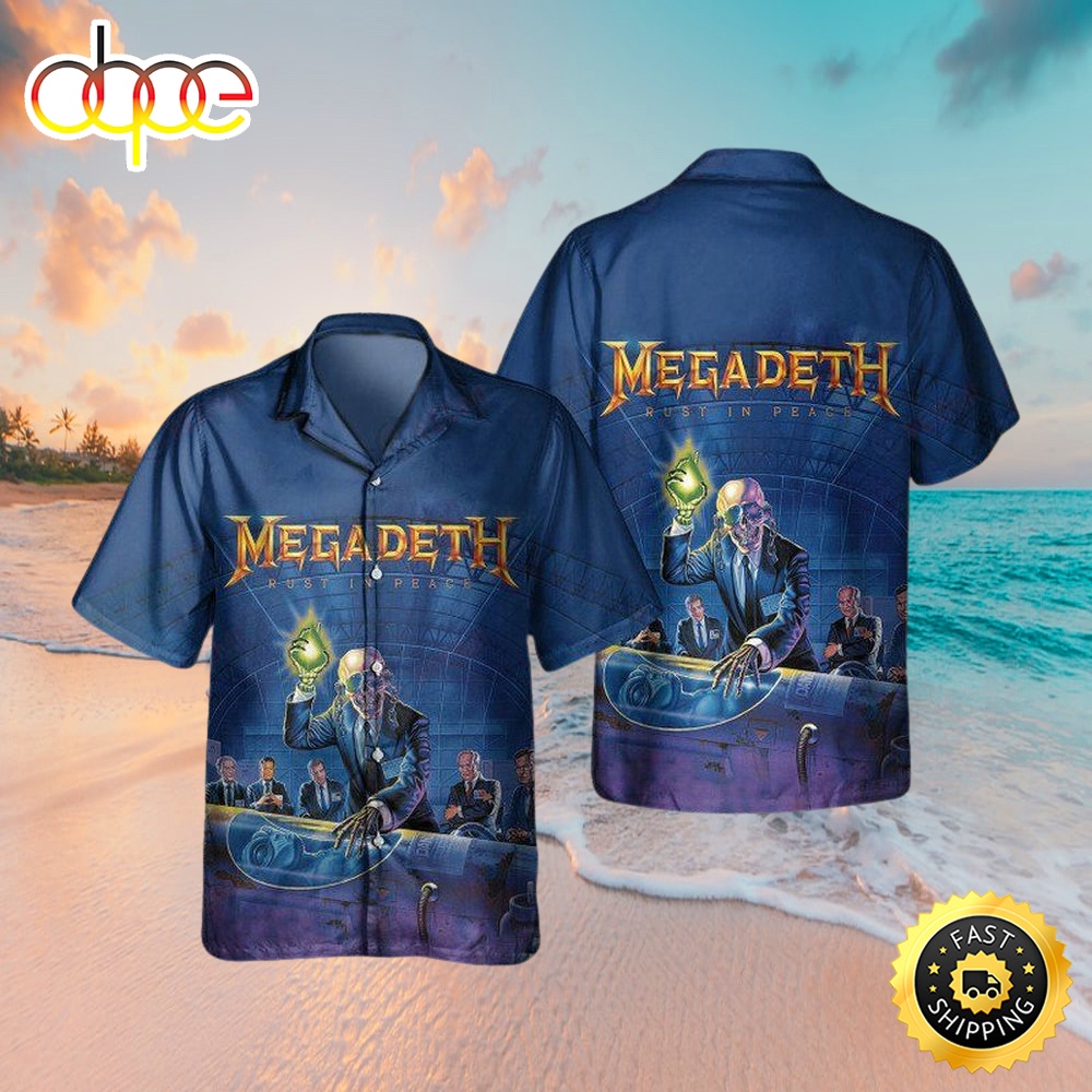 Megadeth Rust In Peace Music Hawaiian Shirt NNAs - Designfullprint