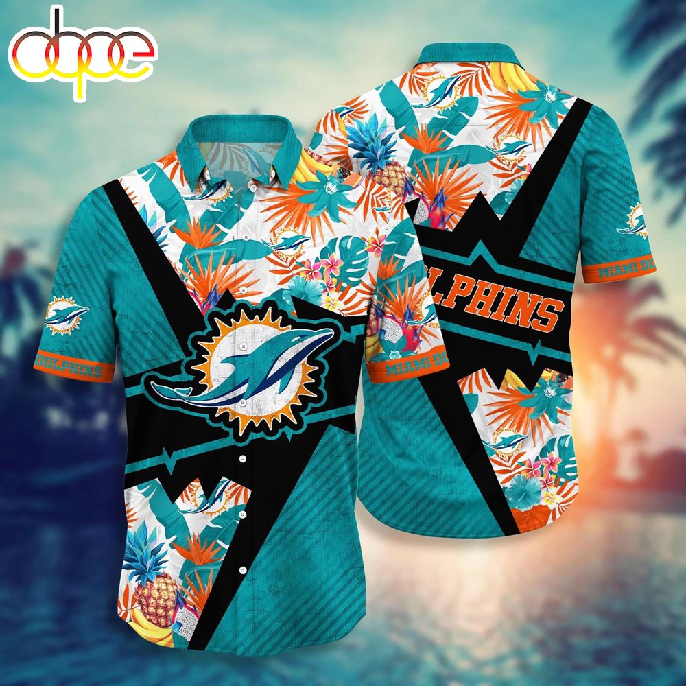 DolphinsMI  Flower Hawaiian Shirt NNA And TShirt NNA For Fans  Custom Name Summer Football Shirt NNAs - Designfullprint