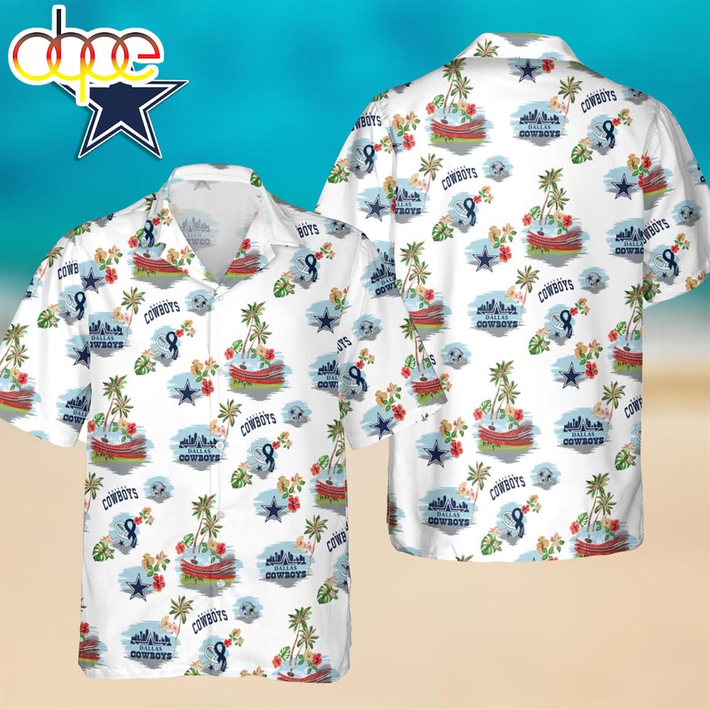 DCowboys State and Tropical Hawaiian Shirt NNA - Designfullprint