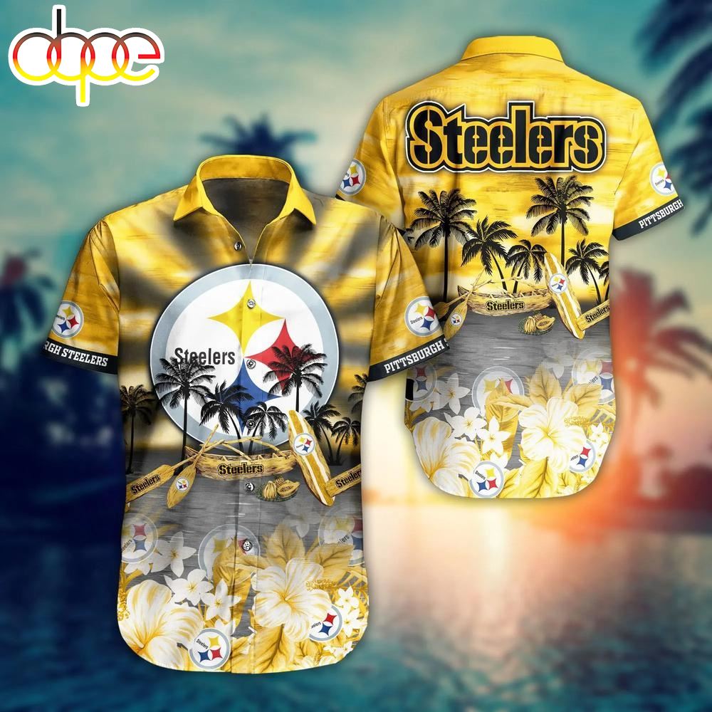 PSteelers  Hawaiian Shirt NNA And Short Tropical Pattern New Hot Trend Summer For  Football Fans - Designfullprint