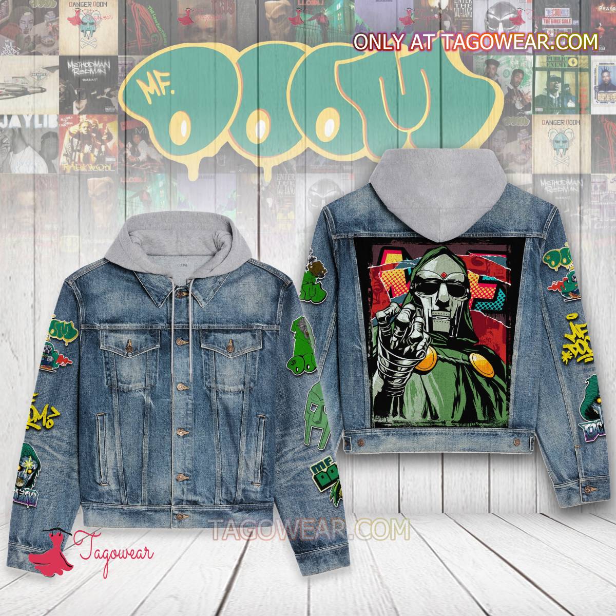 Mf Doom Jean Hooded Hoodless Or Hooded Denim Jacket HG