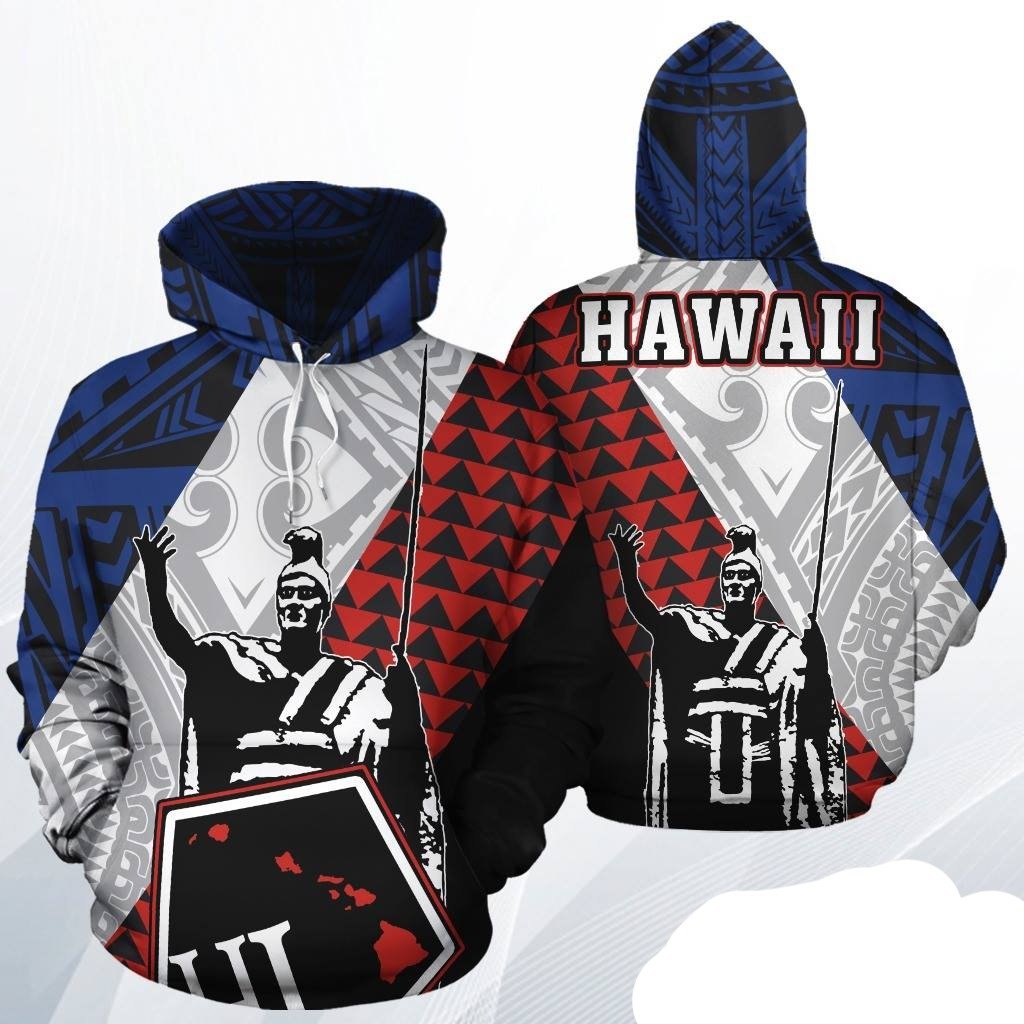 Custom Hawaii Polynesian Hoodie White Ukulele LT13 main image 1