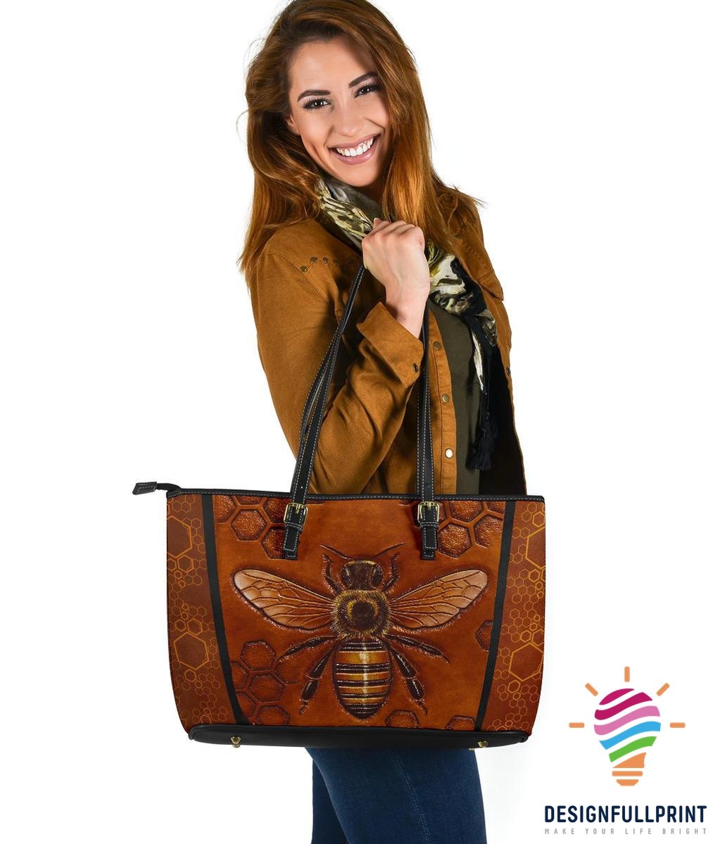 Comb Bee Leather Tote Bag Queen Bee Leather Tote Bag HG queen bee ...