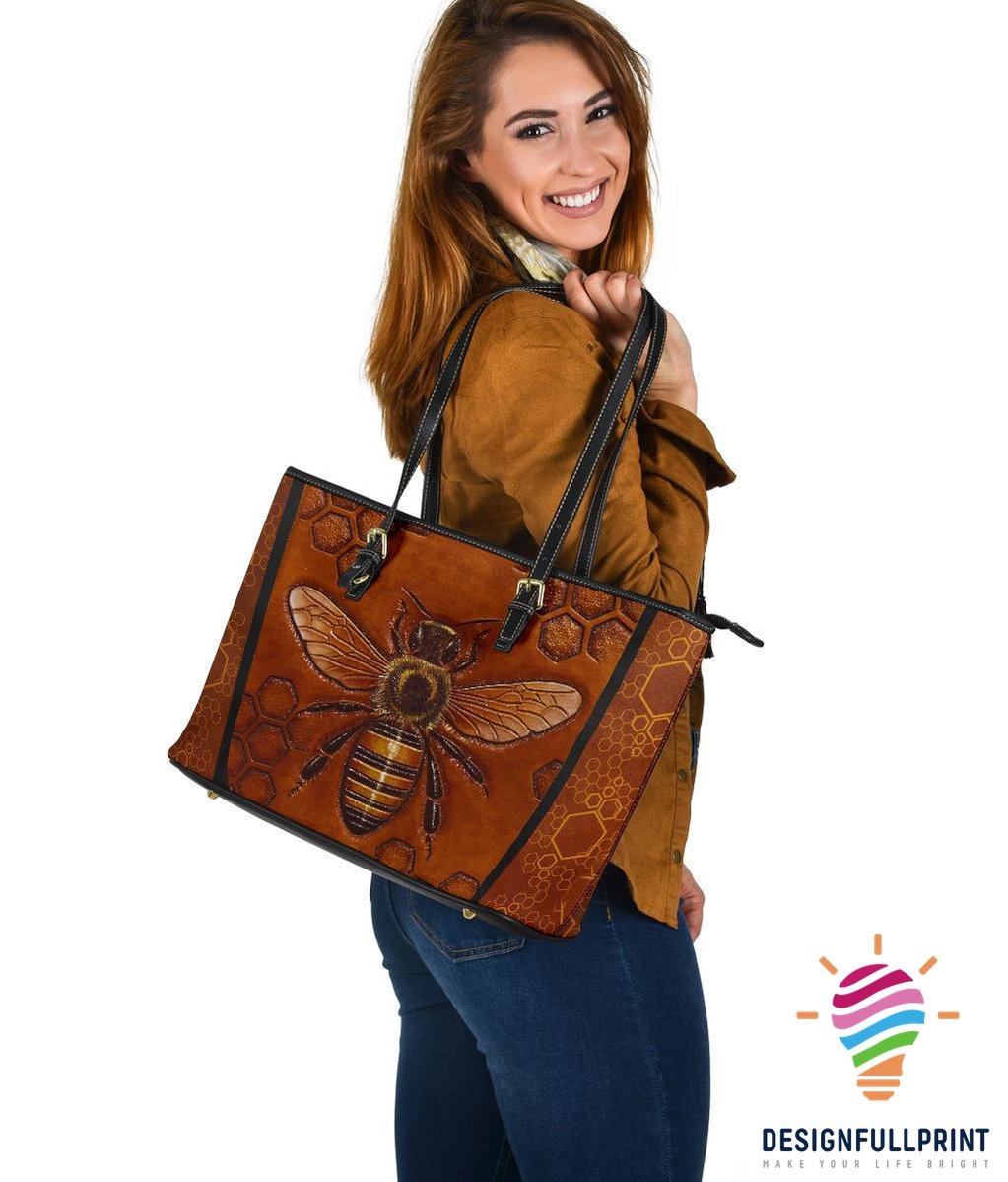 Comb Bee Leather Tote Bag Queen Bee Leather Tote Bag HG queen bee ...
