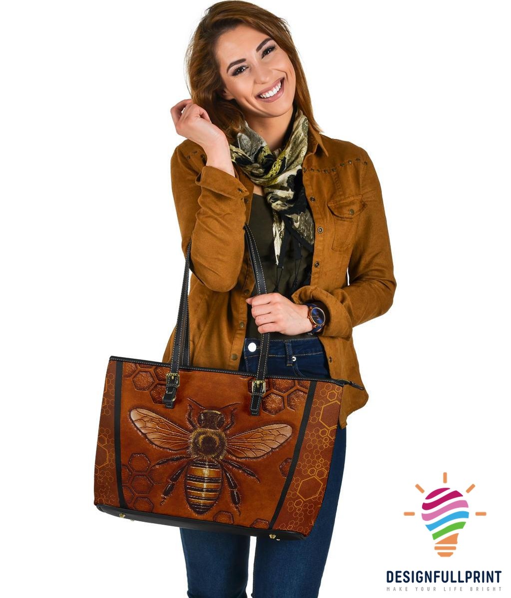 Comb Bee Leather Tote Bag Queen Bee Leather Tote Bag HG queen bee ...