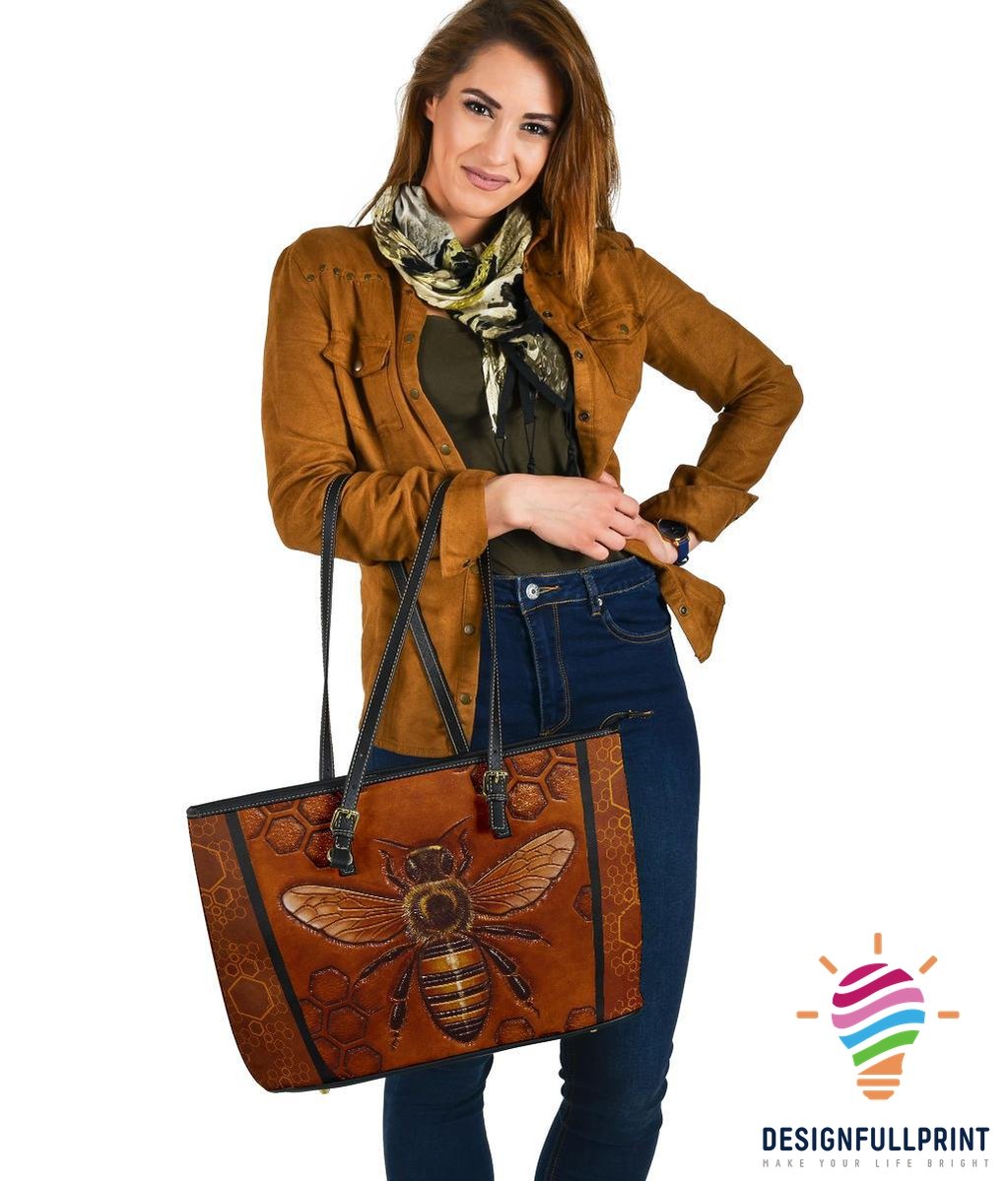 Comb Bee Leather Tote Bag Queen Bee Leather Tote Bag HG queen bee ...